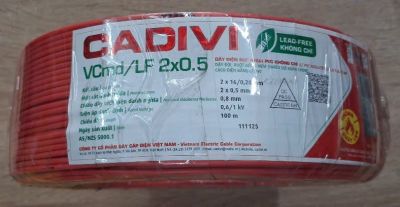 Dây điện đôi mềm Cadivi VCmd 2×0.5mm2. (0.6/1KV)