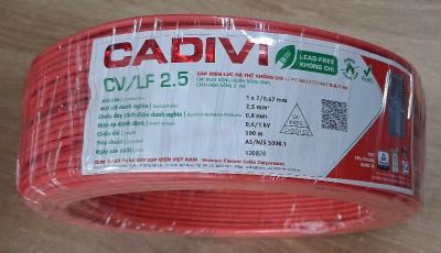 Dây cáp điện Cadivi CV 2.5mm2 (0.6/1KV)