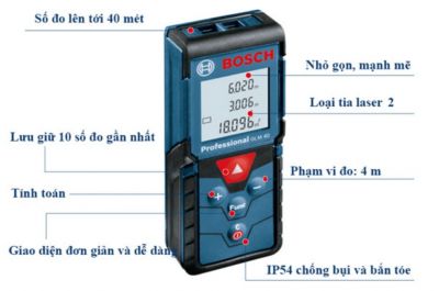 Máy đo khoảng cách laser Bosch GLM 40