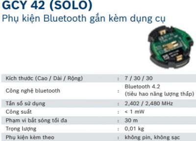 Phụ kiện Bluetooth gắn kèm phụ kiện Bosch GCY 42