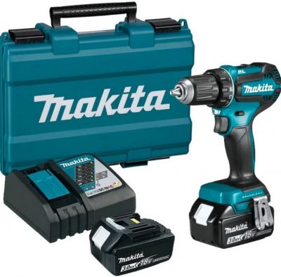 Máy khoan, vặn vít dùng pin Makita DDF485SFE (bao gồm 2 pin 3.0Ah và 1 sạc)