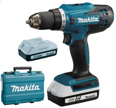 Máy khoan, vặn vít dùng pin Makita DF488DWE (bao gồm 2 pin 1.5 Ah và 1 sạc)