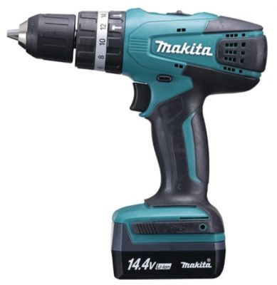 Máy khoan búa, vặn vít dùng pin Makita HP347DWE (bao gồm 2 pin 1.5Ah và 1 sạc)