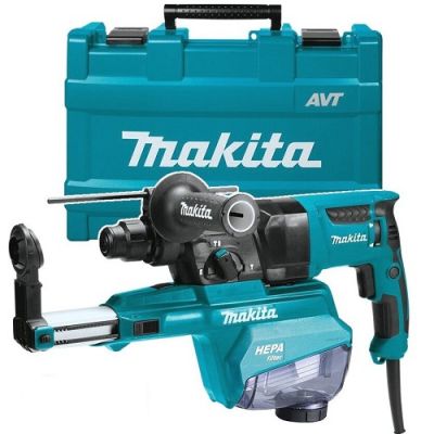 Máy khoan bê tông 3 chức năng với hệ thống hút bụi Makita HR2653T (800W - 26mm)