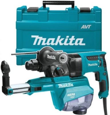 Máy khoan bê tông 3 chức năng với hệ thống hút bụi Makita HR2653 (800W - 26mm)