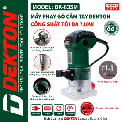 Máy phay gỗ cầm tay Dekton DK-635M (710W - 6.35mm)