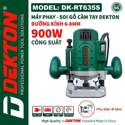 Máy phay-soi gỗ cầm tay Dekton DK-RT635S (900W)