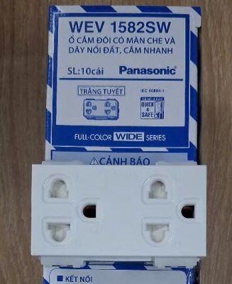 Ổ cắm đôi Panasonic WEV 1582SW